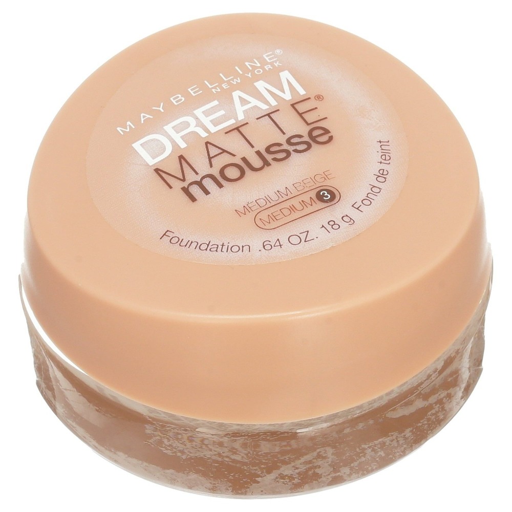 Maybelline Dream Matte Mousse Foundation Beige Medium 3‎ 0.64oz NEW, SEALED